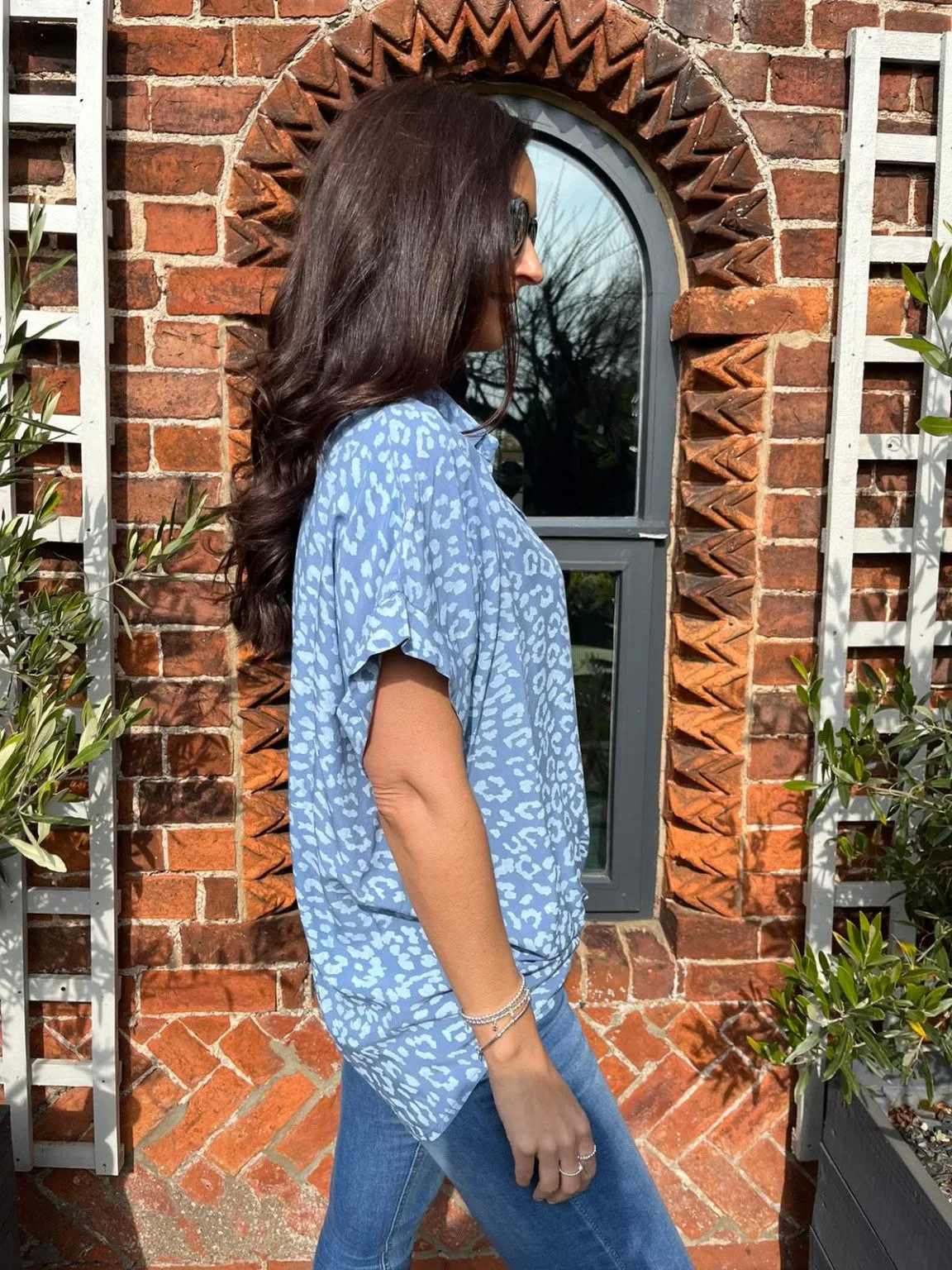 Animal Print Knot Shirt Pam