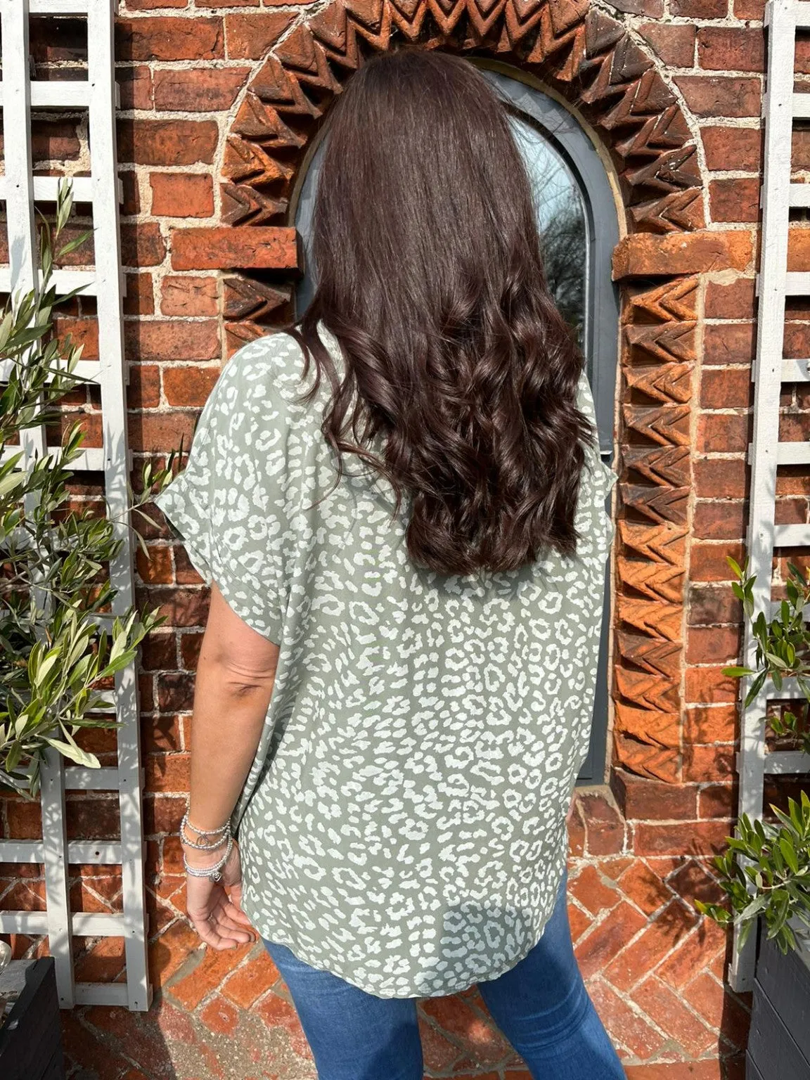 Animal Print Knot Shirt Pam