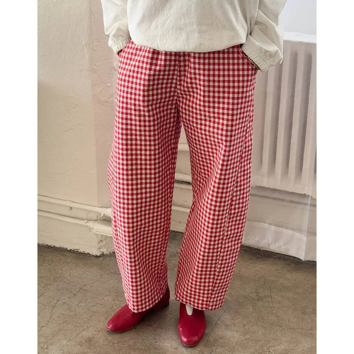 Arc Pants in Red Gingham by Le Bon Shoppe