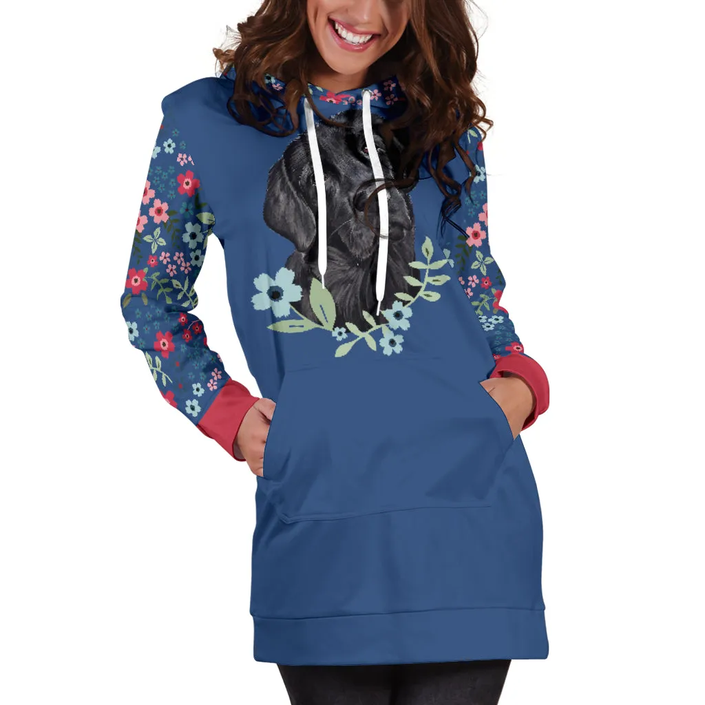 Black Lab Sweetheart Hoodie Dress