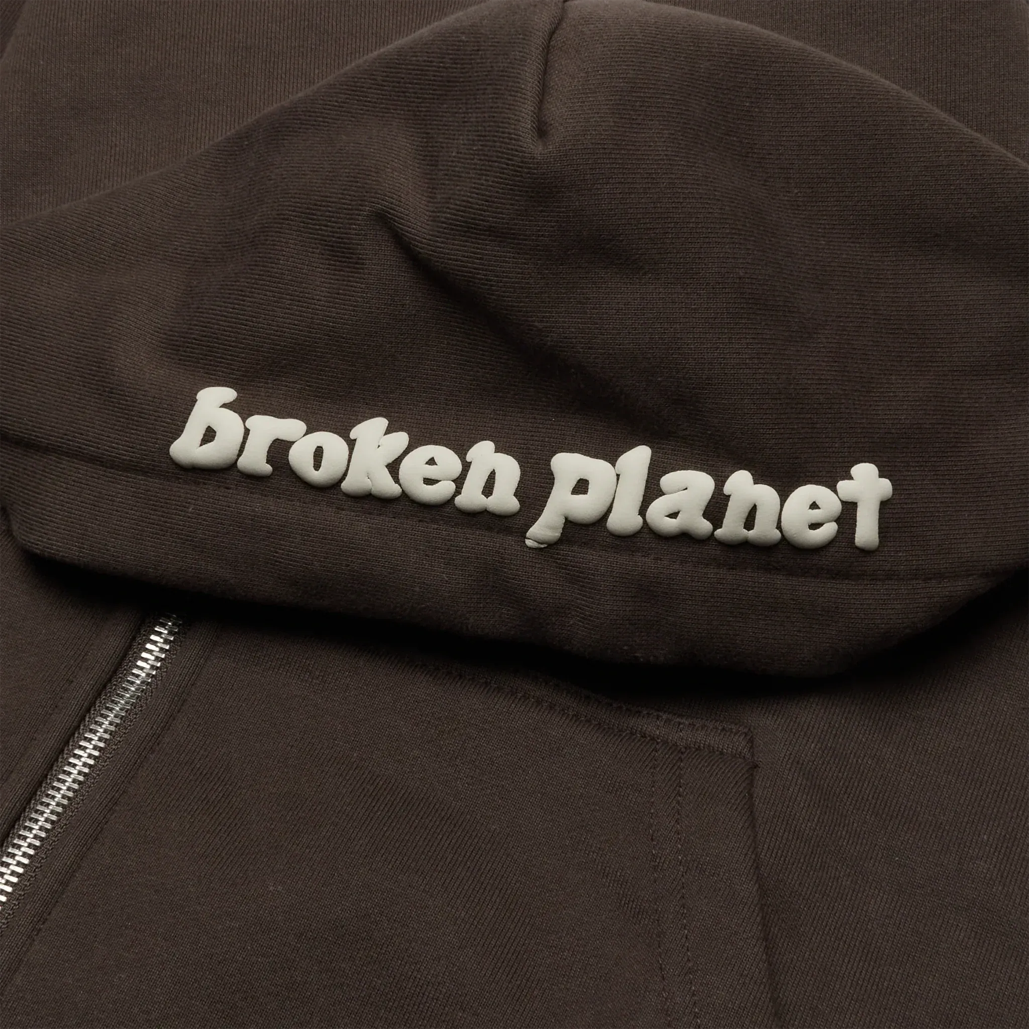 Broken Planet Outer Space Dark Brown Zip-Up Hoodie