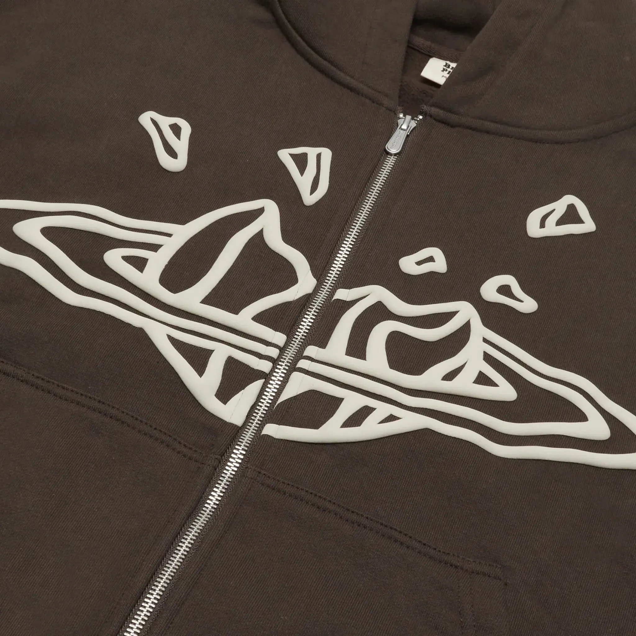 Broken Planet Outer Space Dark Brown Zip-Up Hoodie