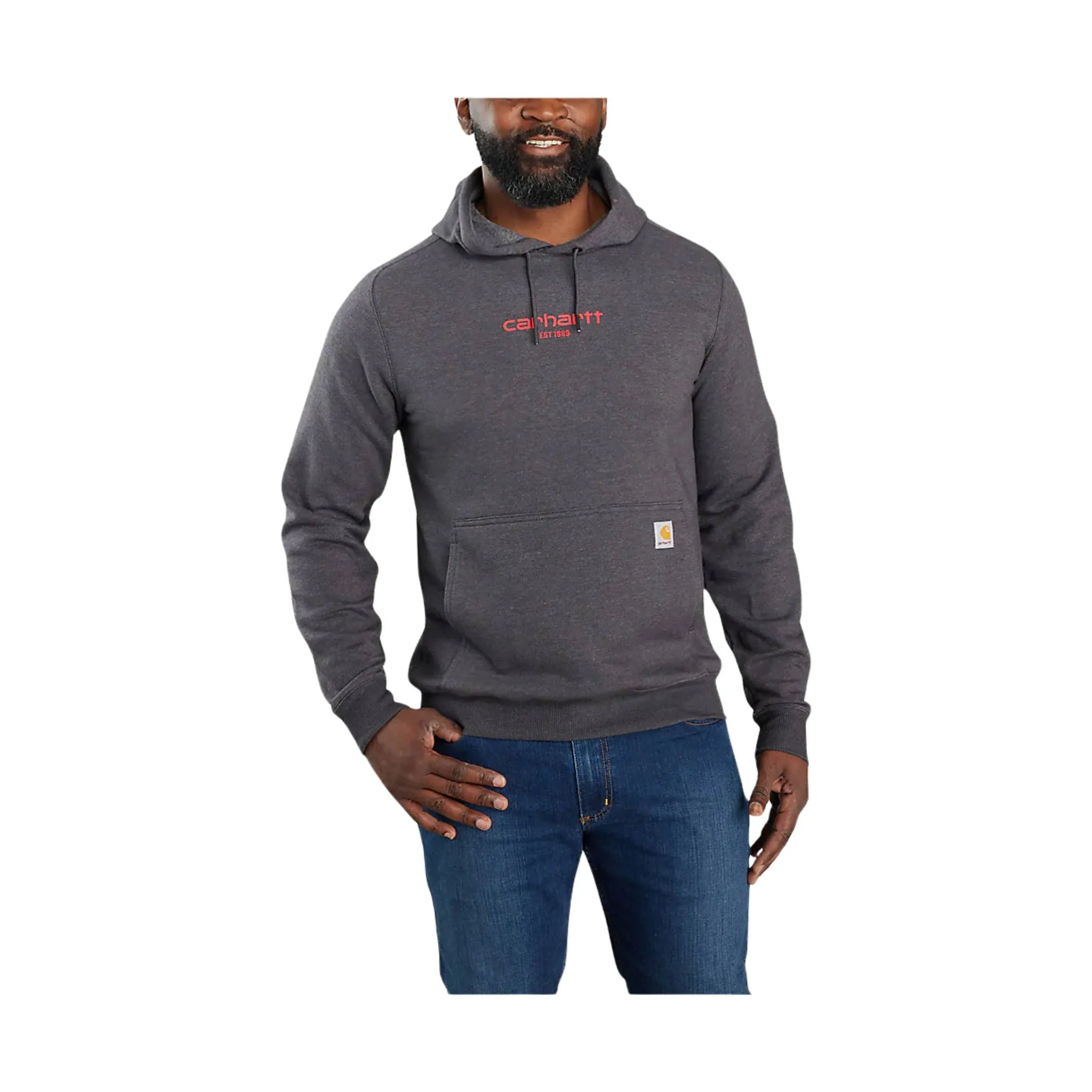 Carhartt Men's Force Relaxed Fit Lightweight Logo Graphic Sweatshirt - Carbon Heather