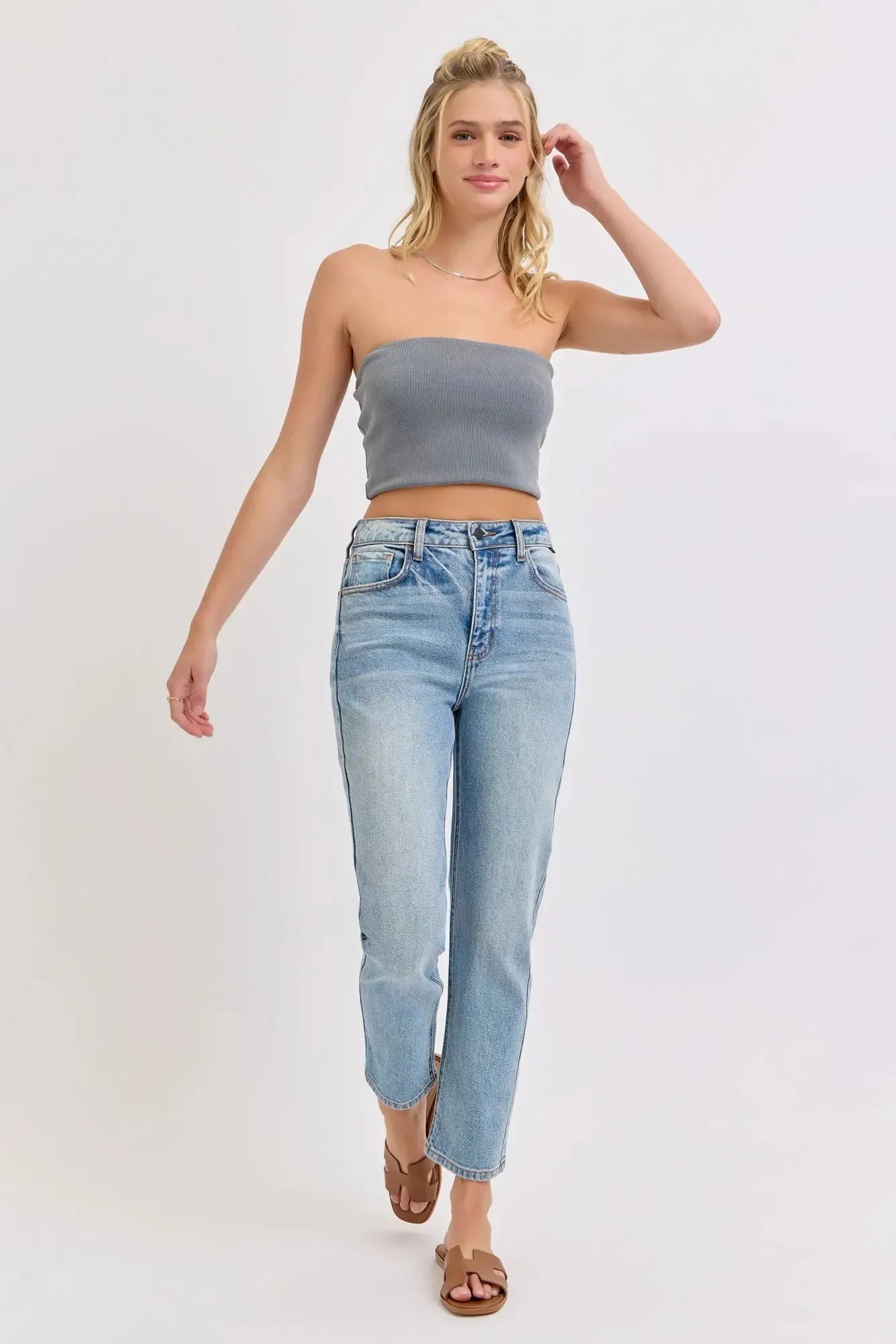 Cello Jean High Rise Crop Straight – Classic Fit with a Modern Edge
