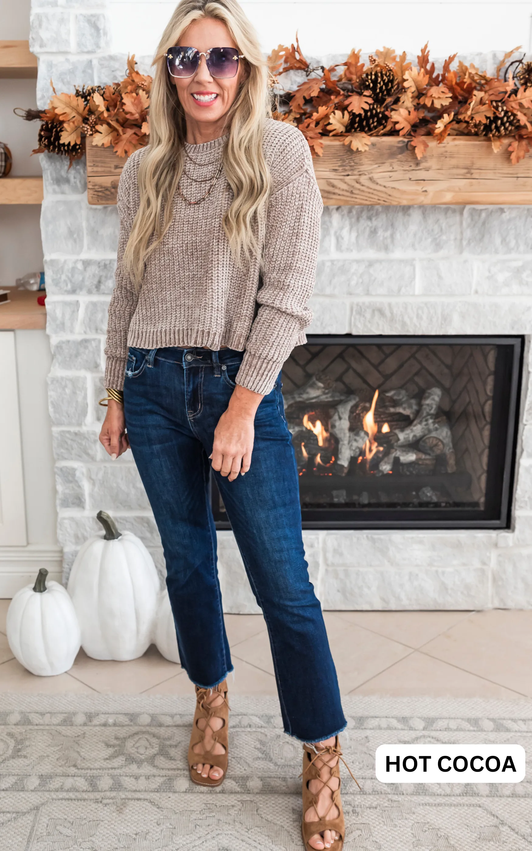 Chenille Cropped Sweater - Final Sale