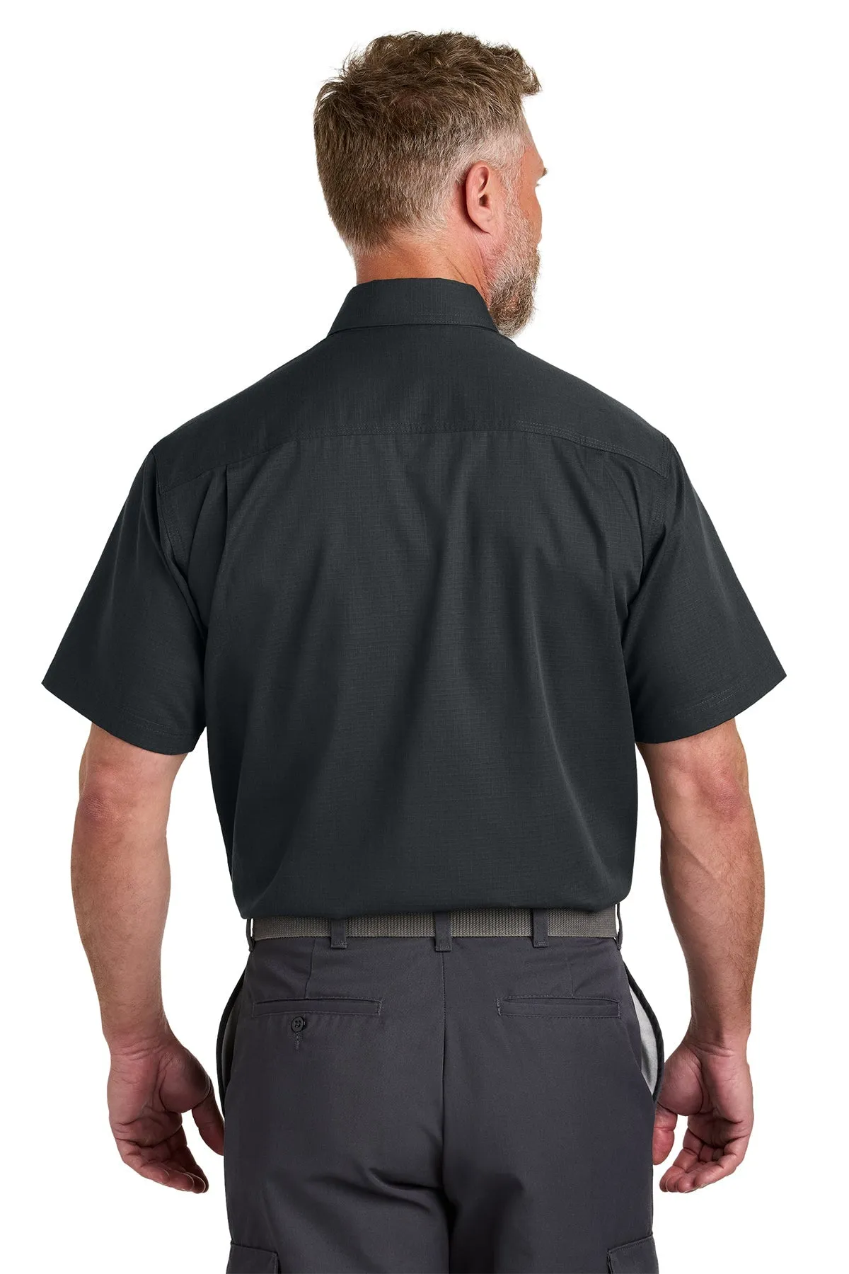 CornerStone Short Sleeve Select Ripstop Custom Shirts, Echo Steel