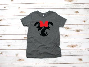Custom Animal Kingdom Minnie Mouse Youth T Shirt - Disney Kids T Shirts - Cool Minnie Safari T Shirt - Personalized Name