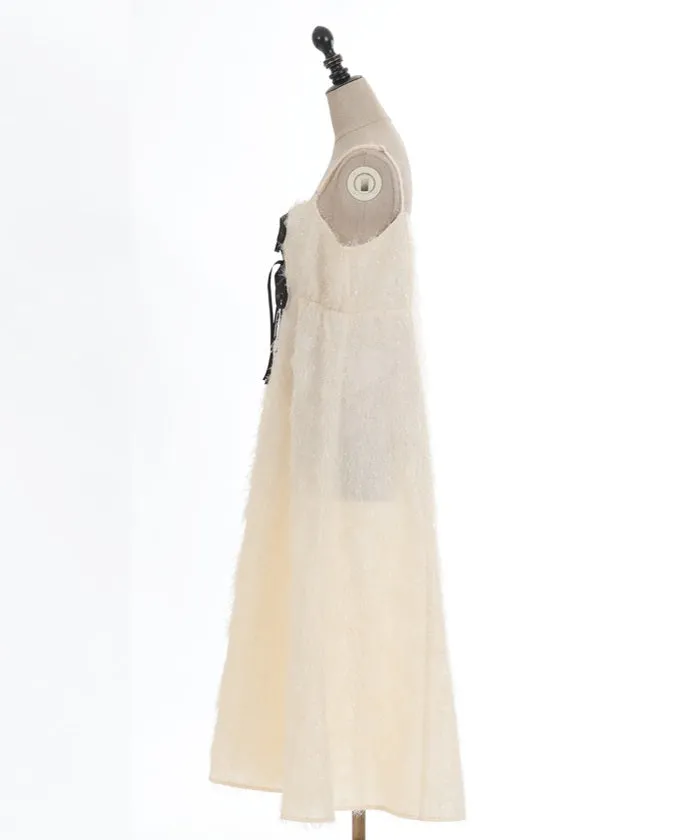Cut-and-Sewn Jacquard Camisole Dress