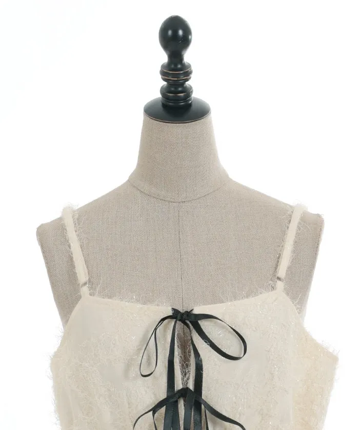 Cut-and-Sewn Jacquard Camisole Dress
