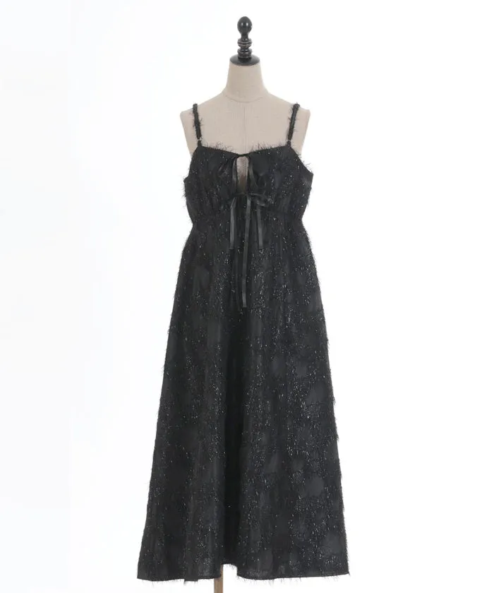 Cut-and-Sewn Jacquard Camisole Dress
