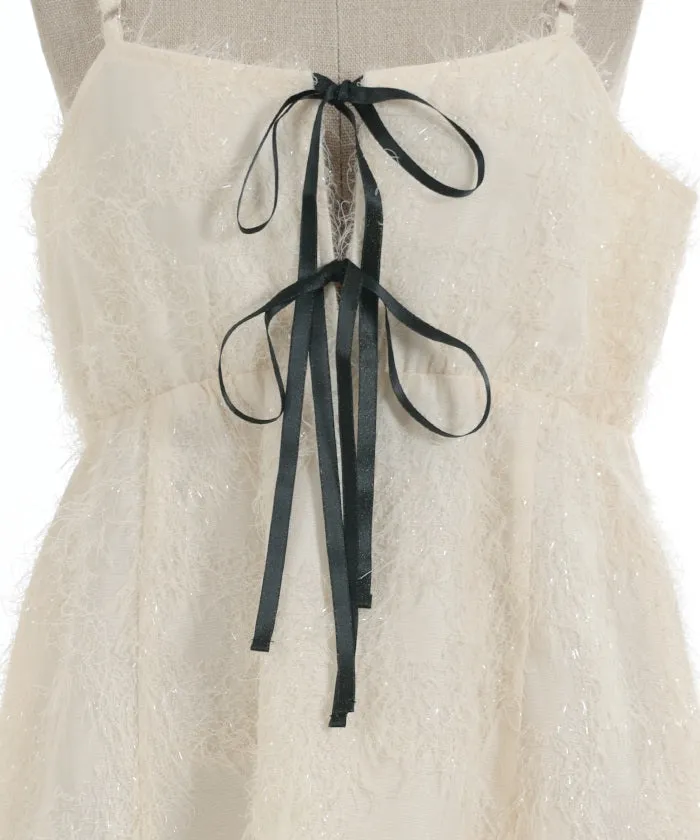 Cut-and-Sewn Jacquard Camisole Dress