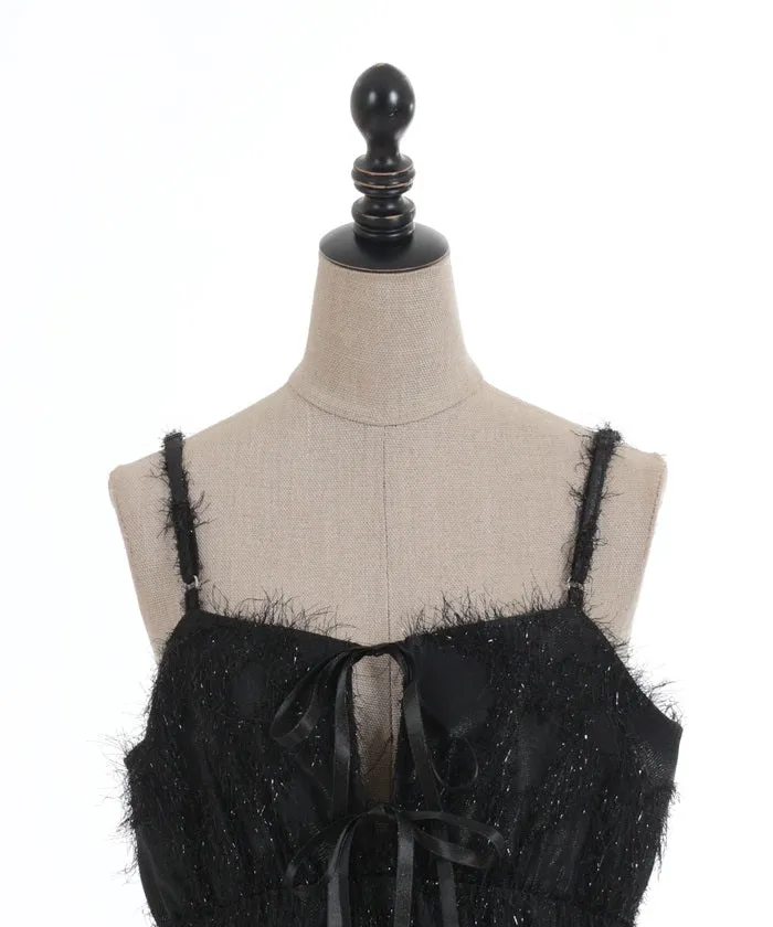 Cut-and-Sewn Jacquard Camisole Dress