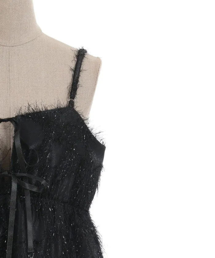 Cut-and-Sewn Jacquard Camisole Dress