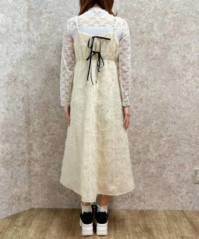 Cut-and-Sewn Jacquard Camisole Dress