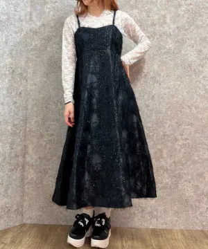 Cut-and-Sewn Jacquard Camisole Dress