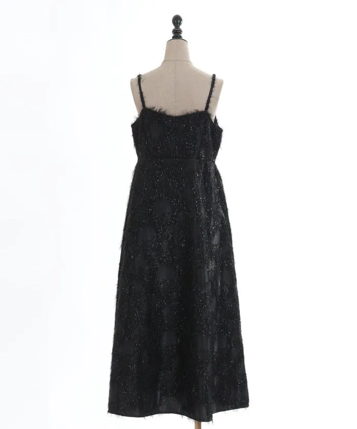 Cut-and-Sewn Jacquard Camisole Dress