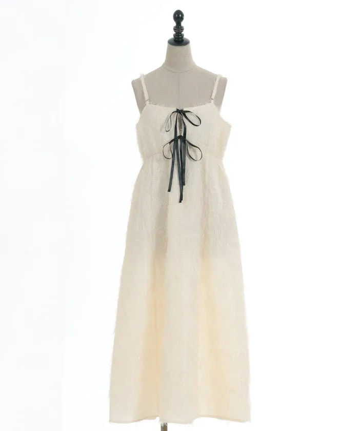 Cut-and-Sewn Jacquard Camisole Dress
