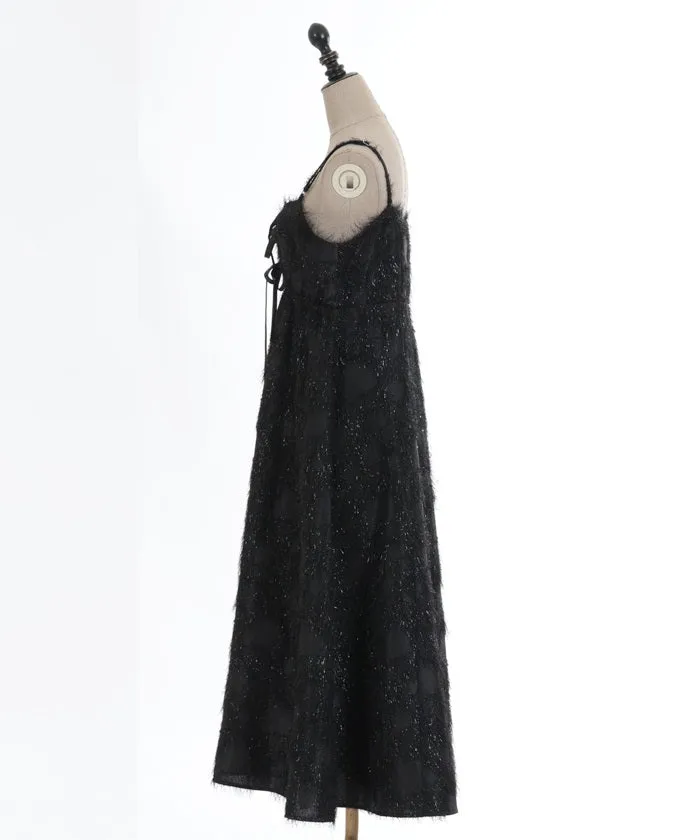 Cut-and-Sewn Jacquard Camisole Dress