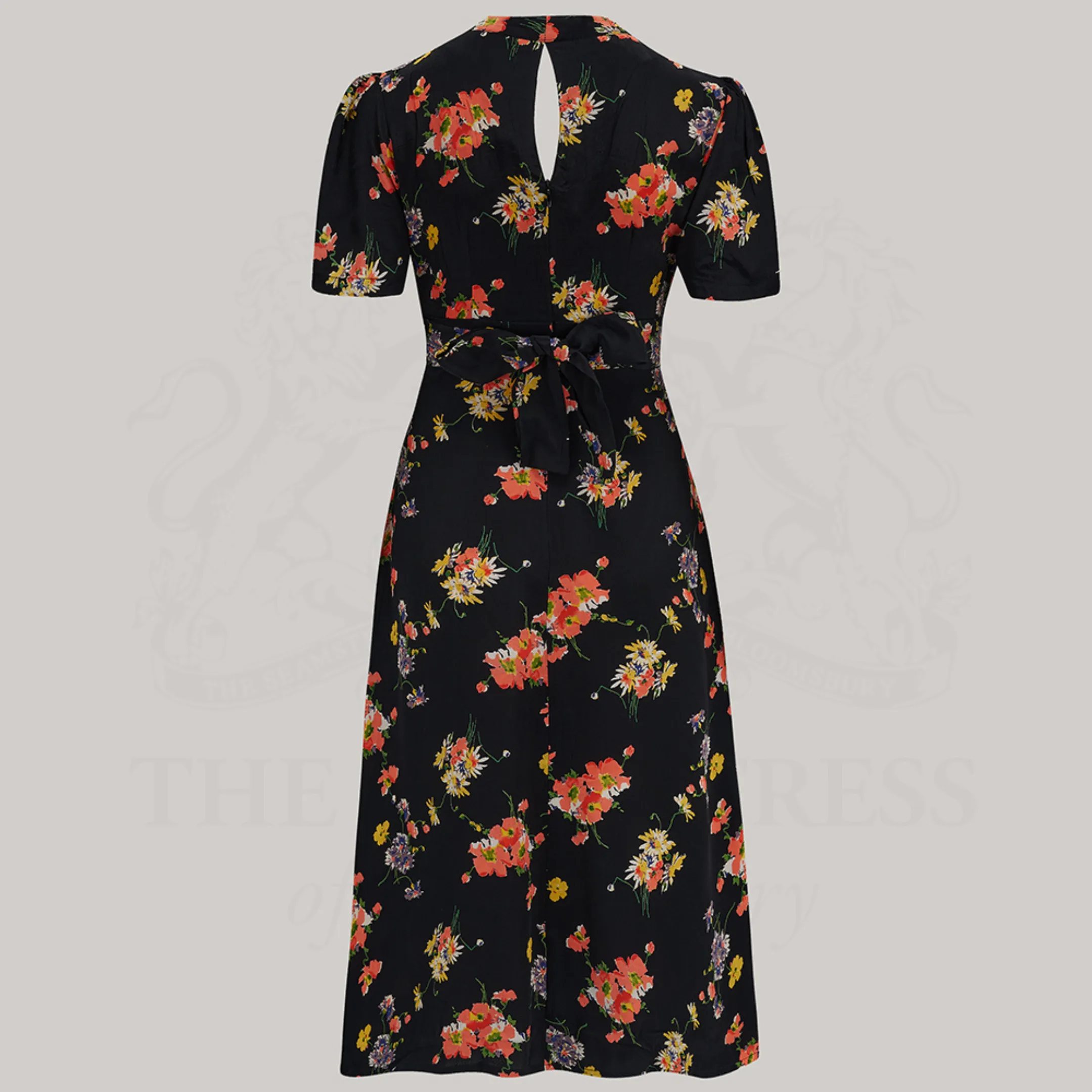 Dolores Dress in Black Mayflower