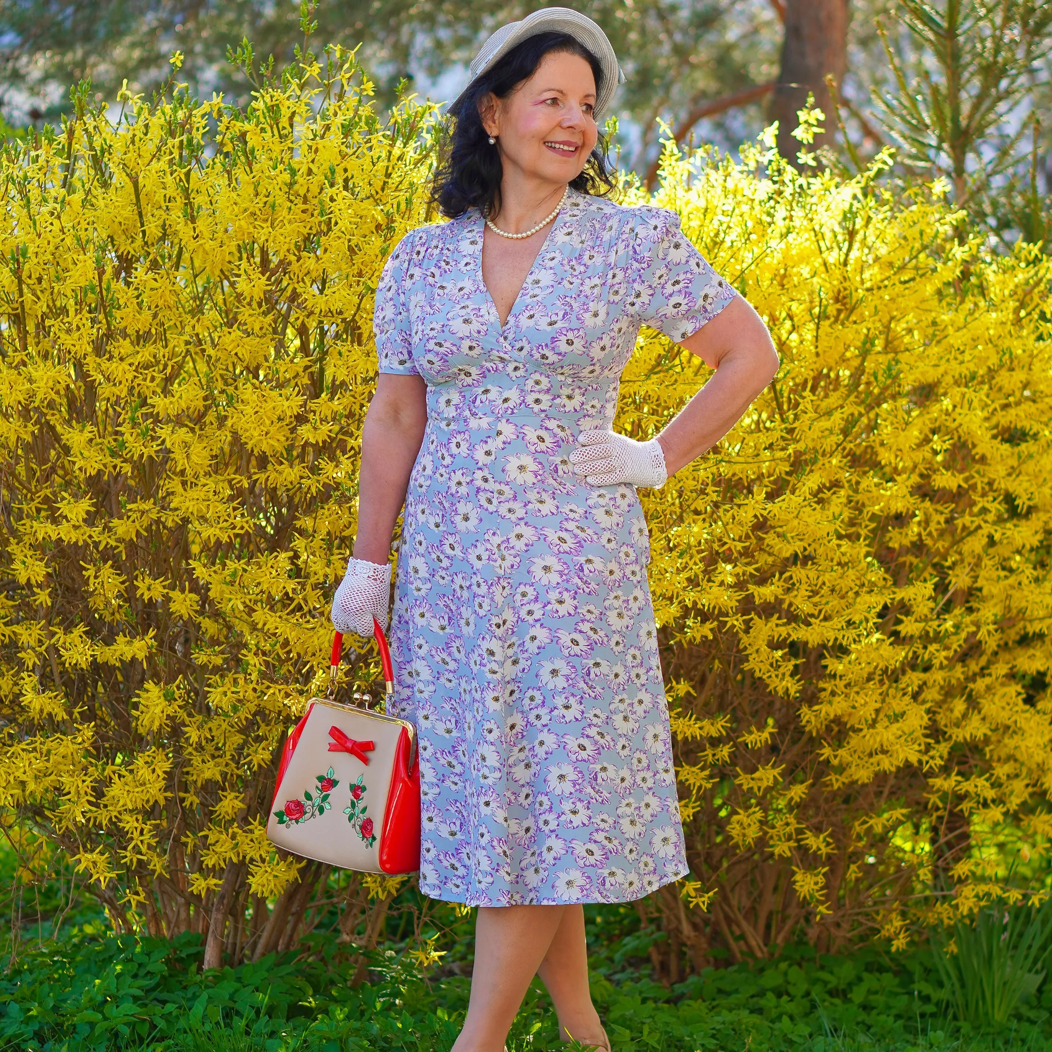 Dolores Dress in Daisy Print