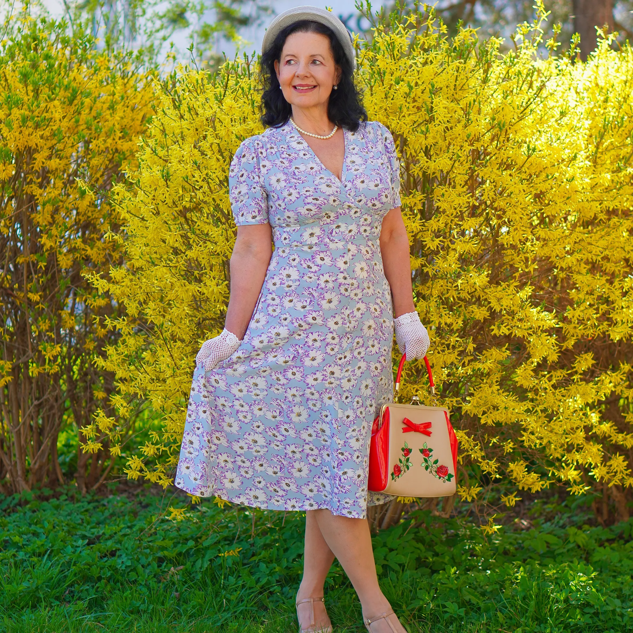 Dolores Dress in Daisy Print