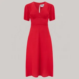 Dolores Dress in Lipstick Red