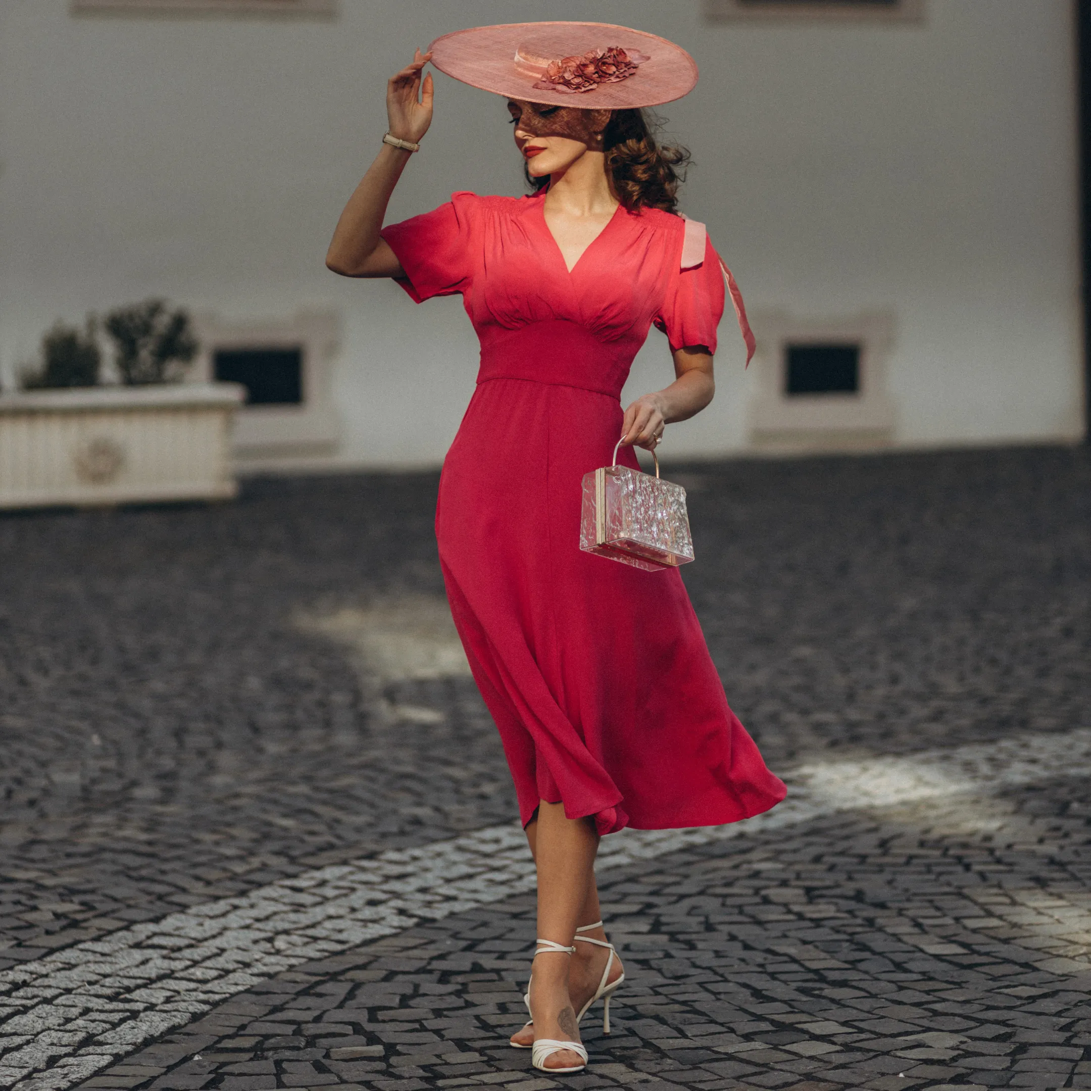 Dolores Dress in Lipstick Red