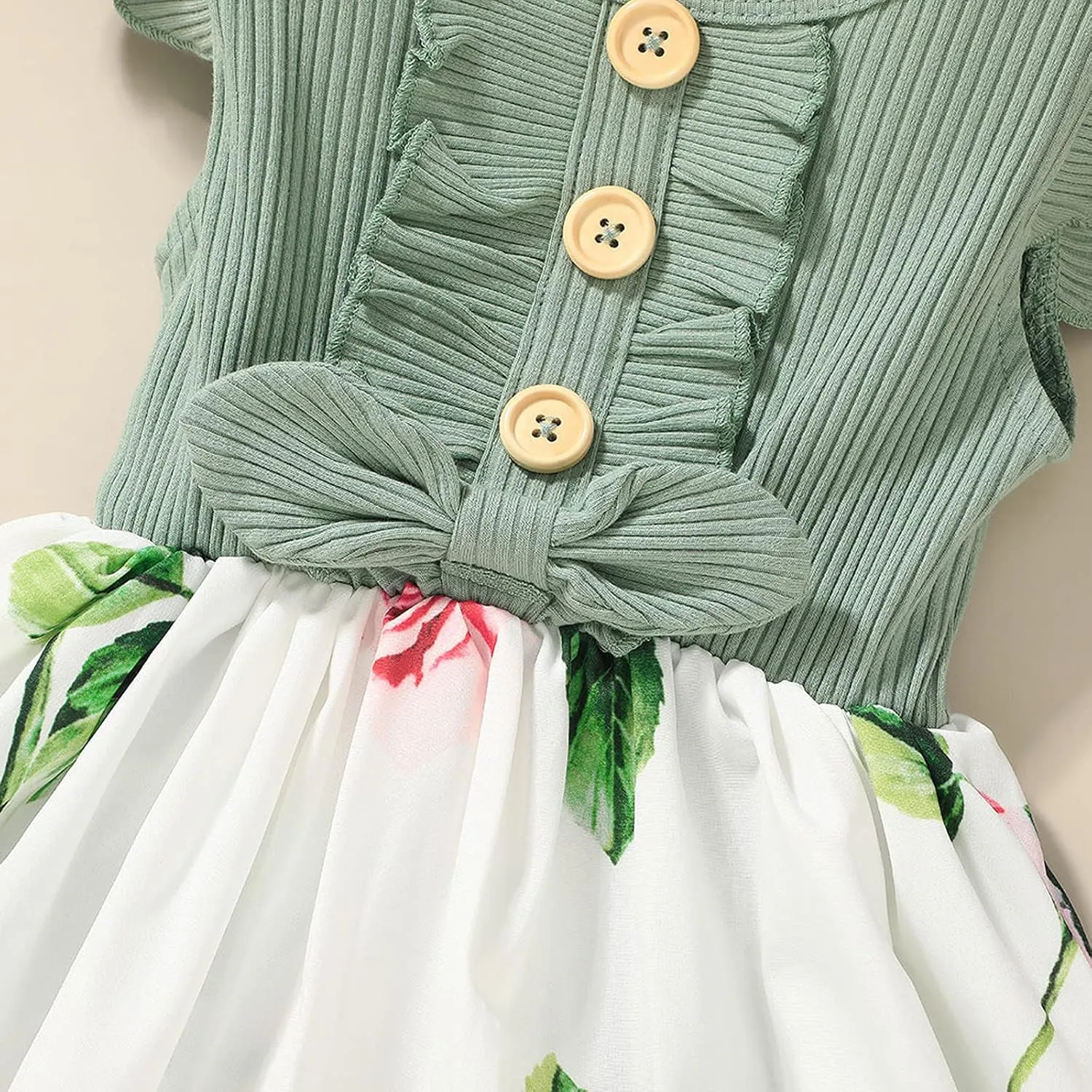 Dresses for Girls Summer Short Sleeve Toddler Dress Up Floral Graphic Cute Baby Dress Infant Dress Sundress 1-6 Years