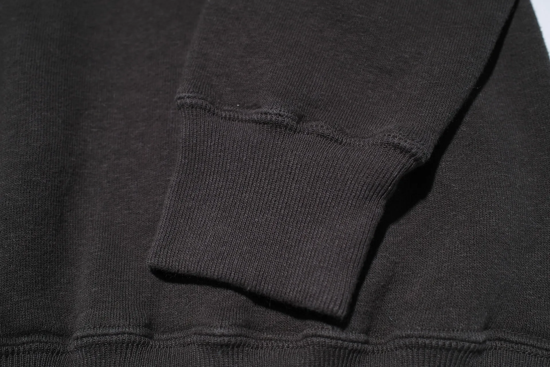 Dubble Works 11oz "Tsuri-ami" Half Zip Loopwheeled Sweatshirt (Sumi Black)