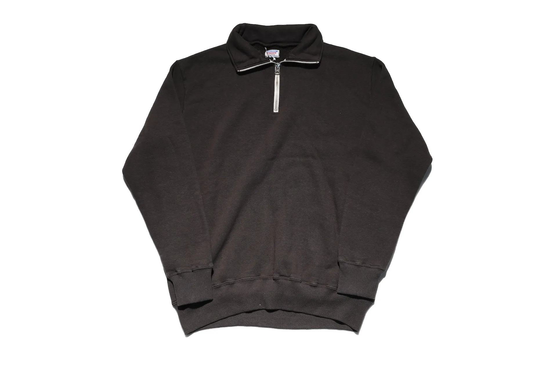 Dubble Works 11oz "Tsuri-ami" Half Zip Loopwheeled Sweatshirt (Sumi Black)