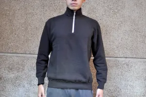 Dubble Works 11oz "Tsuri-ami" Half Zip Loopwheeled Sweatshirt (Sumi Black)
