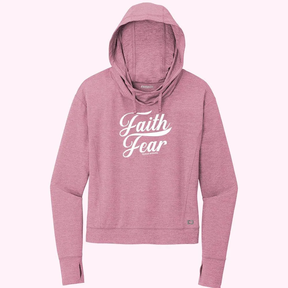 Faith Over Fear Ladies Athletic Hoodies