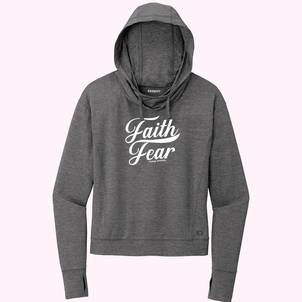 Faith Over Fear Ladies Athletic Hoodies