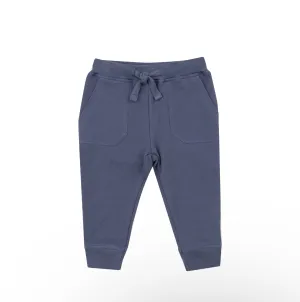 French Terry Jogger- Inky Blue