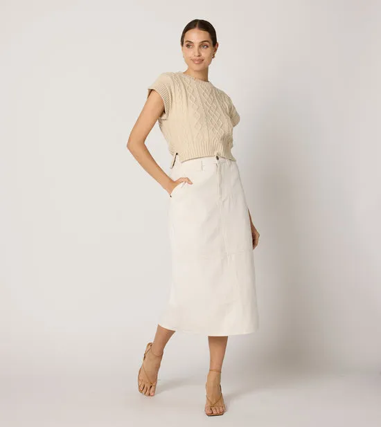 Gigi Sweater Vest - Cream