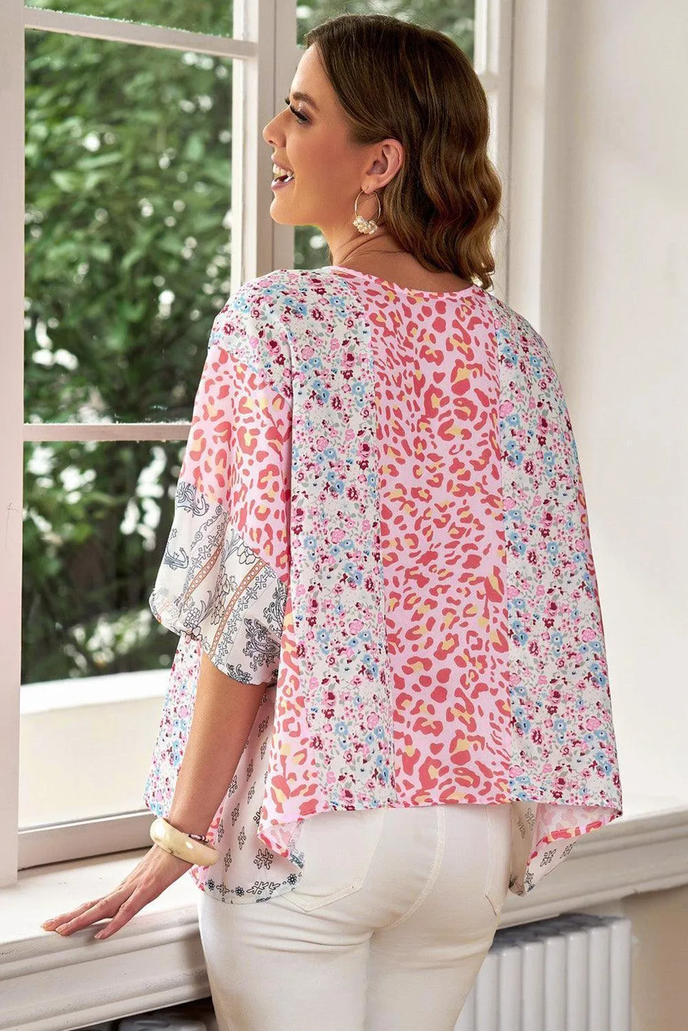 Good Times V Neck Dolman Sleeve Blouse