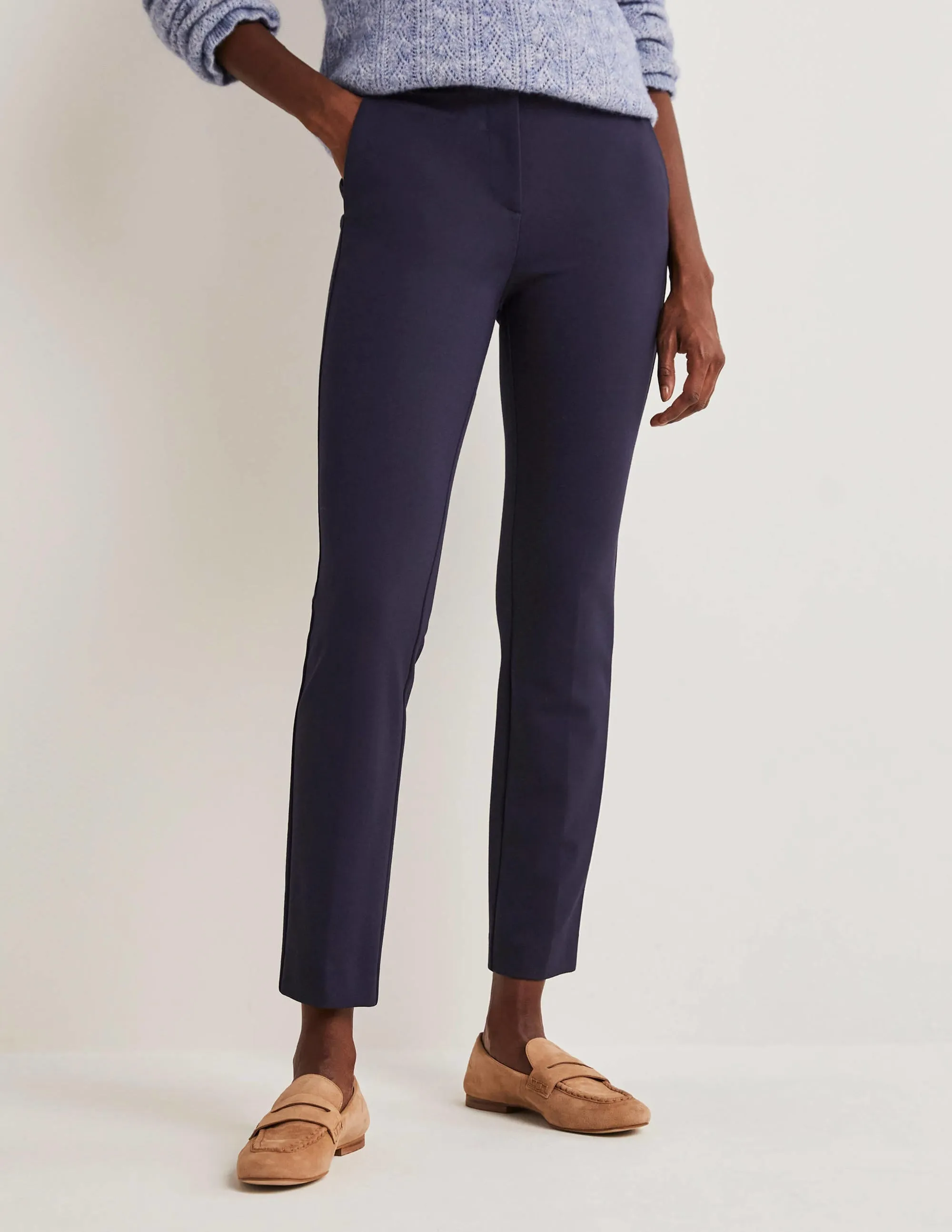 Hampshire 7/8 Ponte Trousers-Navy