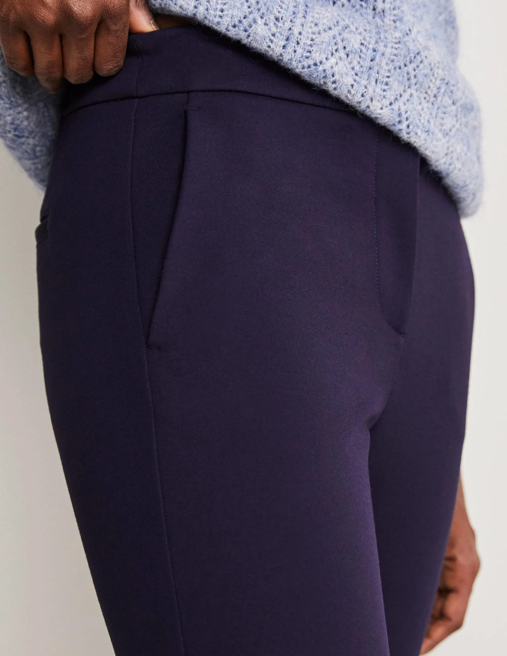 Hampshire 7/8 Ponte Trousers-Navy