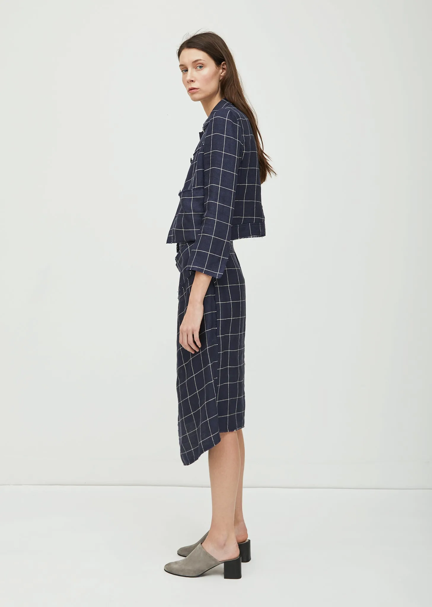 Harleth Li Check Wrap Skirt