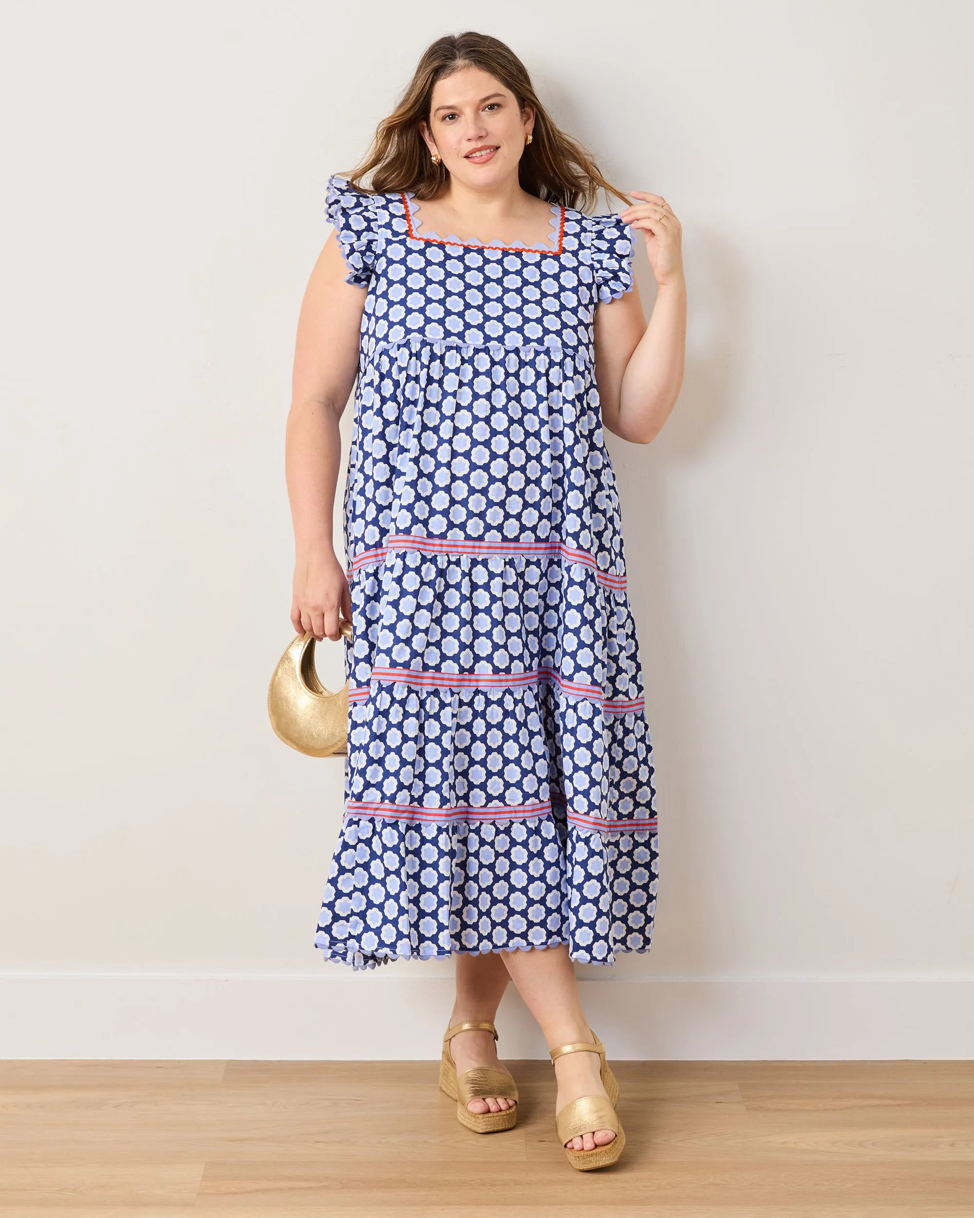 Hello Hexagon - Dunmore Dress - Periwinkle Pop