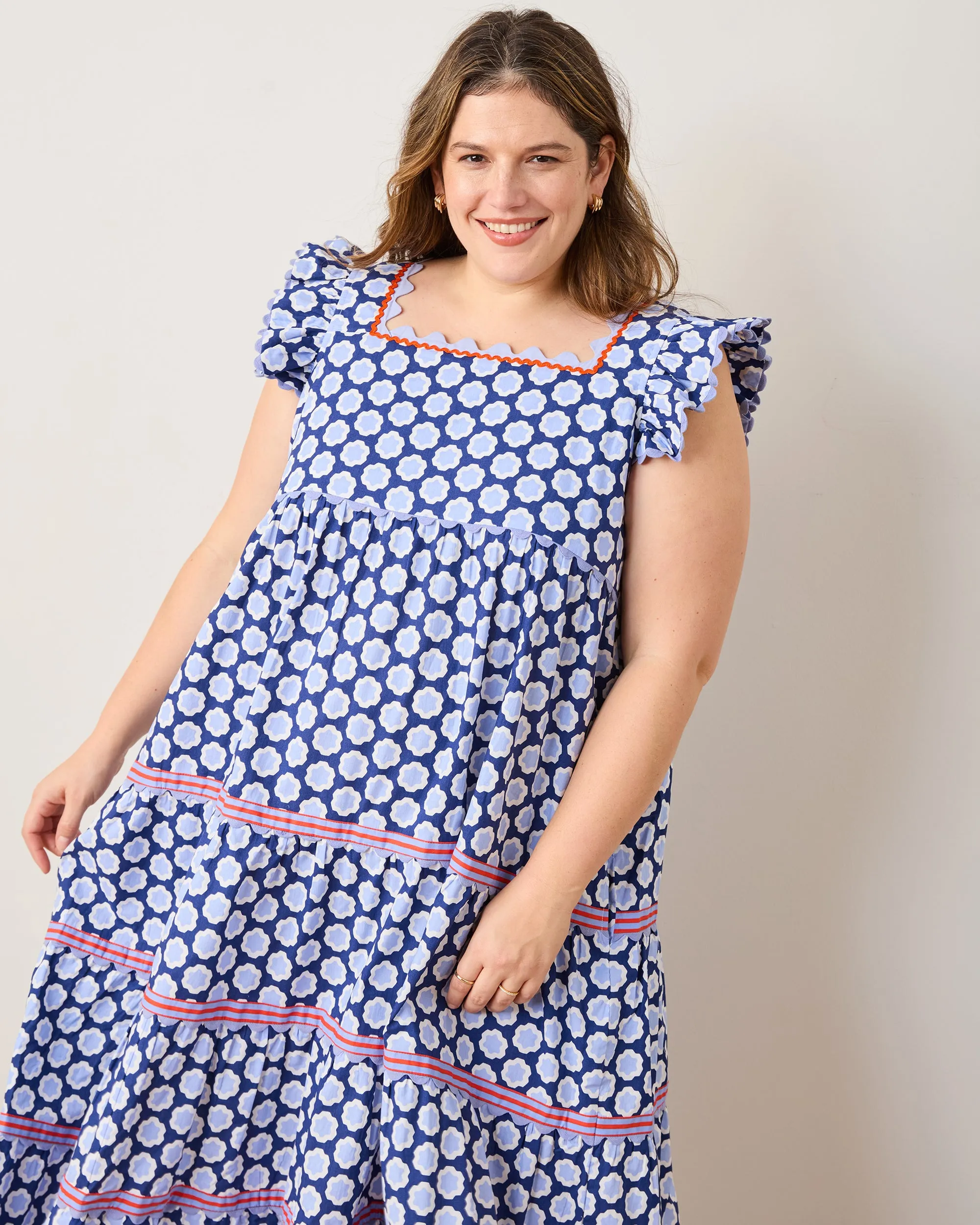 Hello Hexagon - Dunmore Dress - Periwinkle Pop