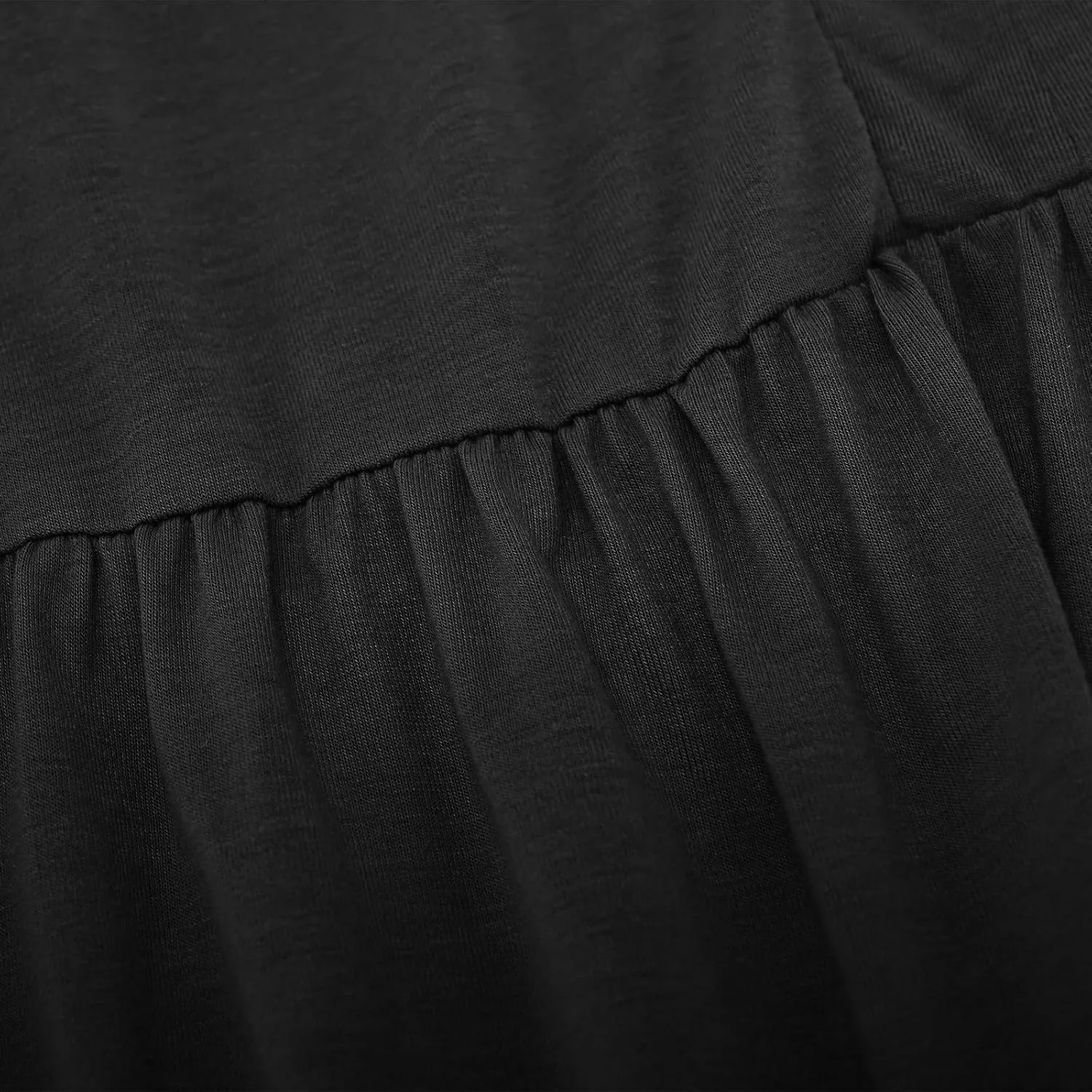 hlysgo Dresses for Women 2025 Casual Loose Fit Ruffled Short Sleeve V Neck Mini Dress Summer Short Beach Dress with Pockets