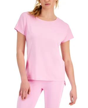 ID Ideology Womens Lightweight Techy T-Shirt Pink Stone Size L