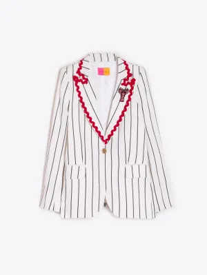 JACKET HEATHER DIPLOMATICO BLANCO Y NEGRO