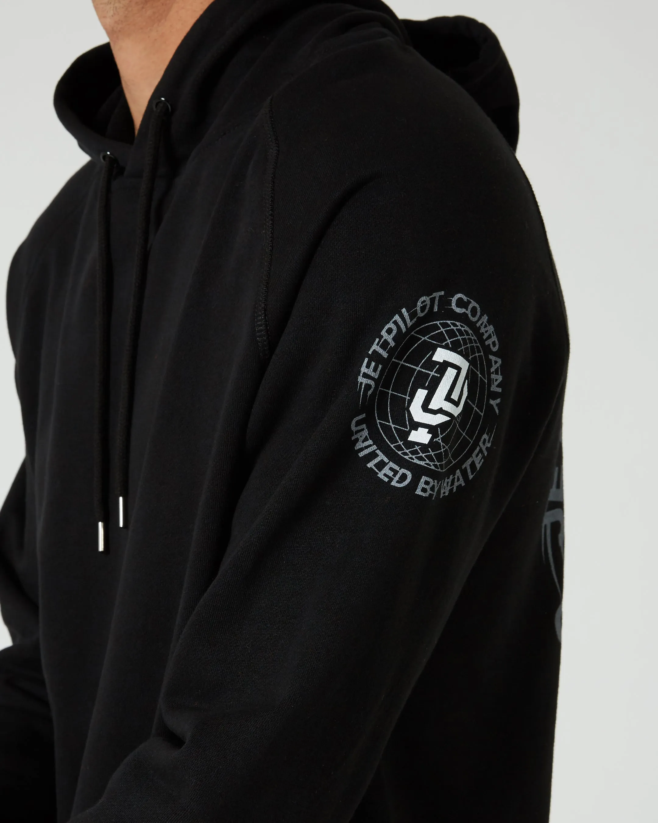 Jetpilot Global Mens Pullover Hoodie - Black