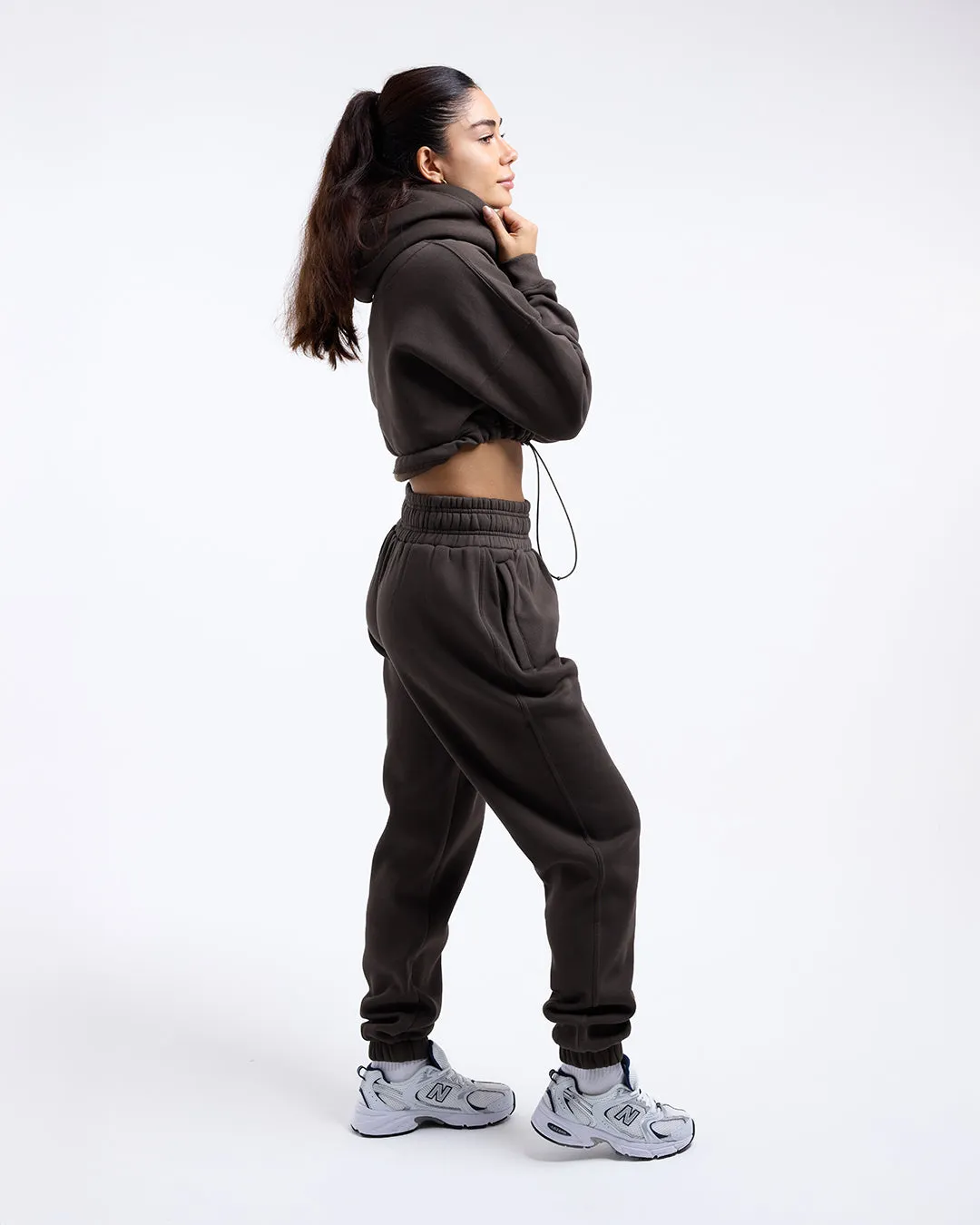 Johnson Cropped Hoodie - Mocha