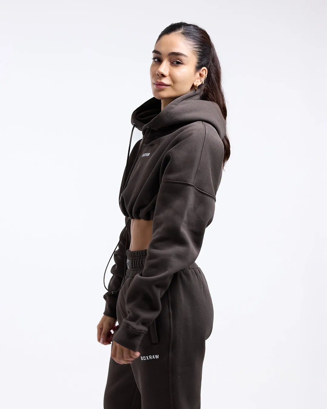 Johnson Cropped Hoodie - Mocha