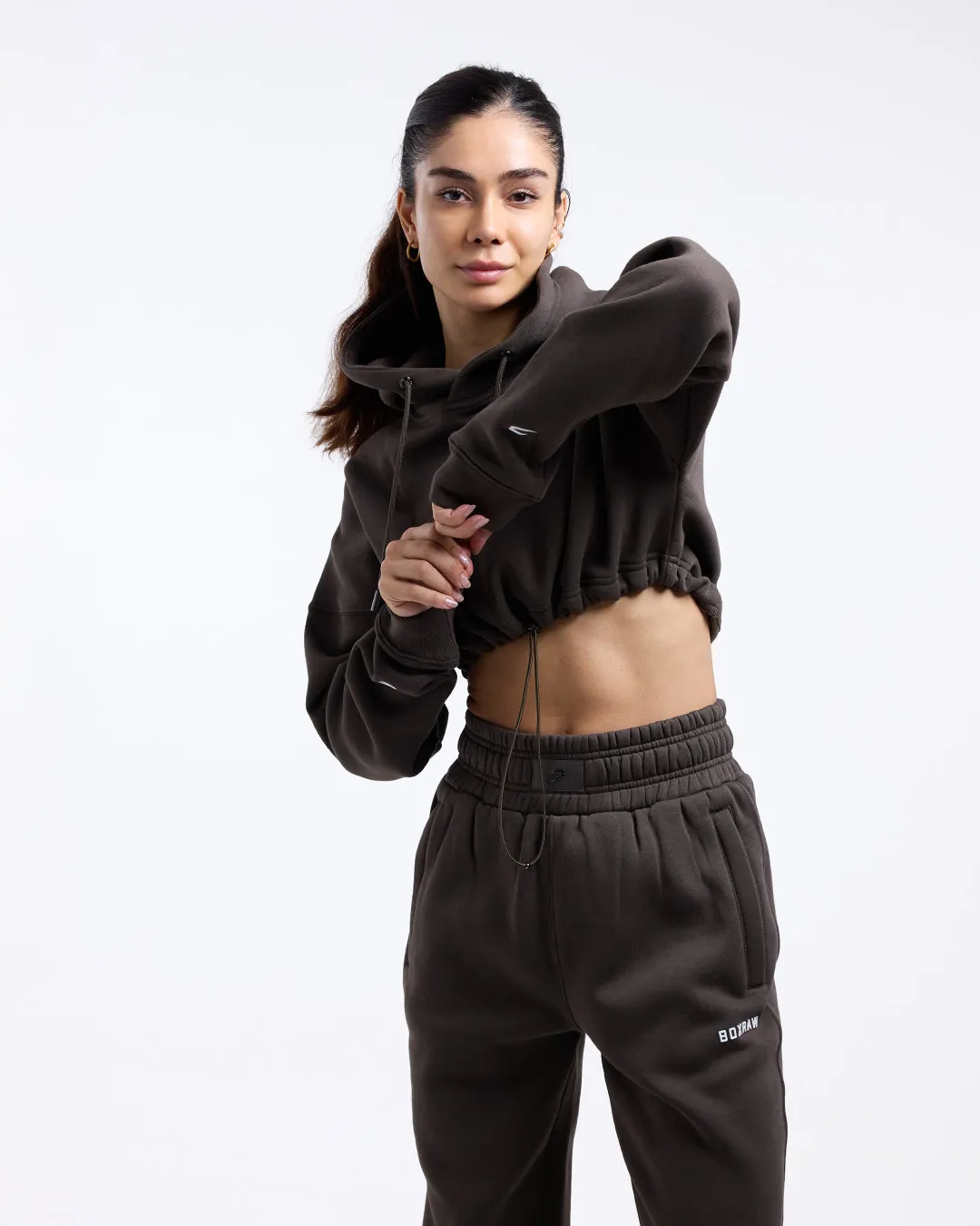 Johnson Cropped Hoodie - Mocha