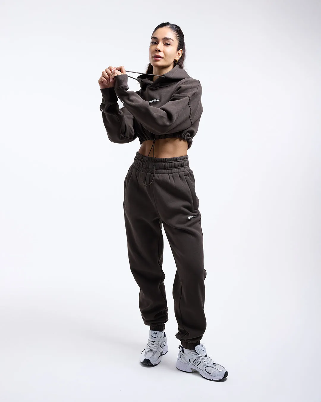 Johnson Cropped Hoodie - Mocha