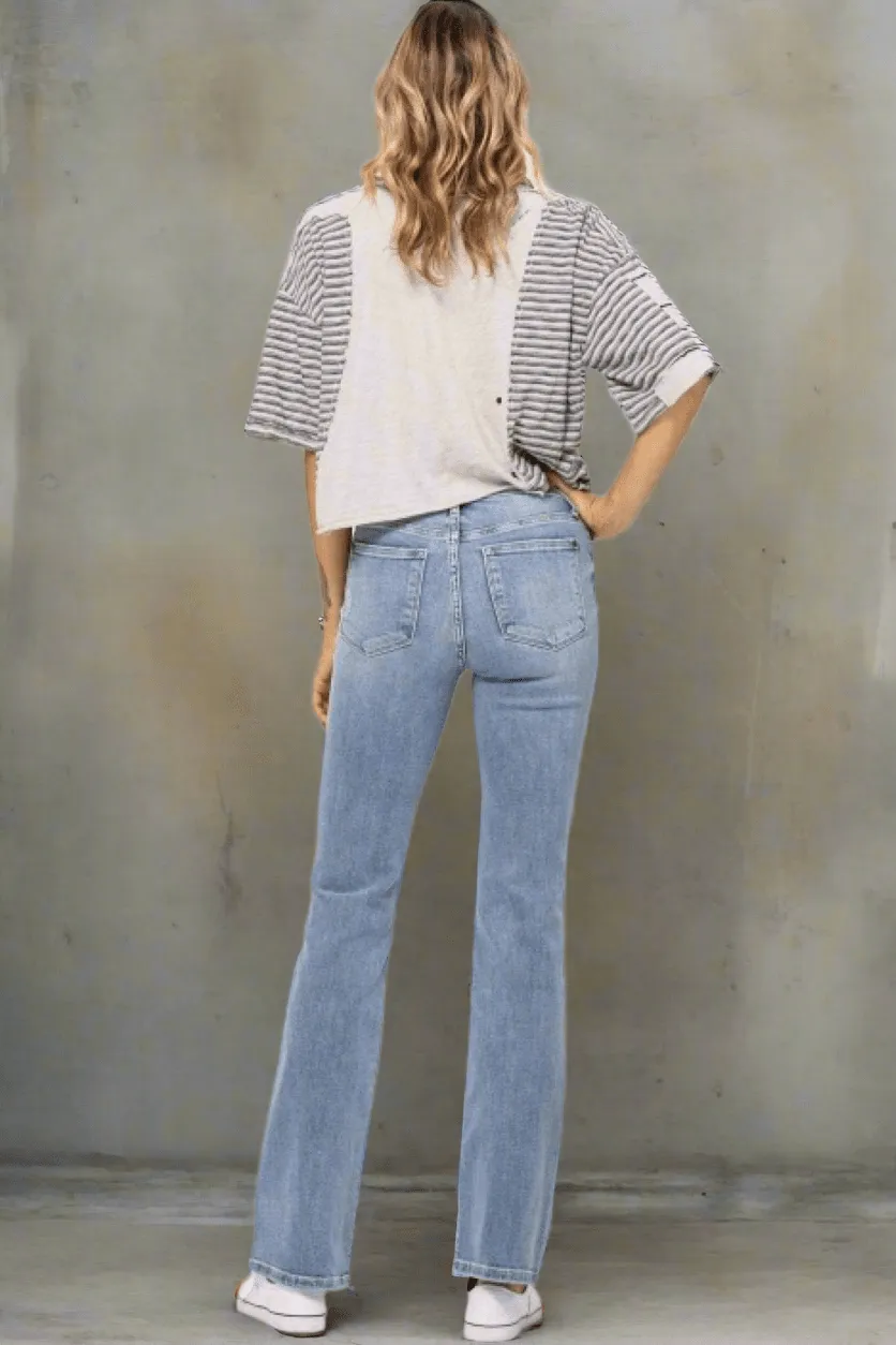 Judy Blue Core Mid-Rise Washed Bootcut Jeans